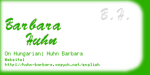 barbara huhn business card